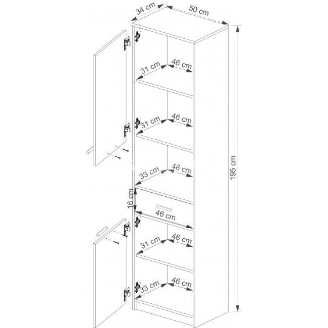 Pastatoma lentyna TIPS 2D1S Pastatoma lentyna TIPS 2D1S