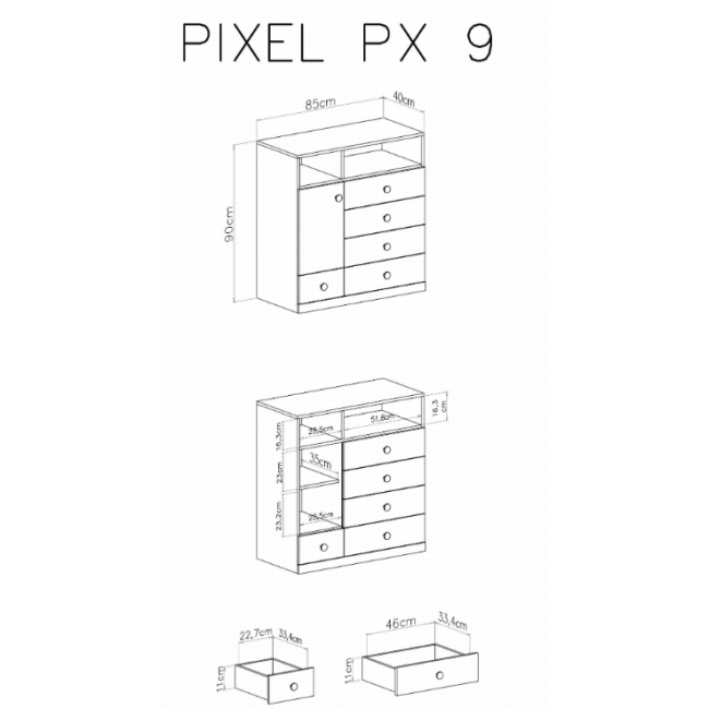 Komoda PIXEL 9 Komoda PIXEL 9