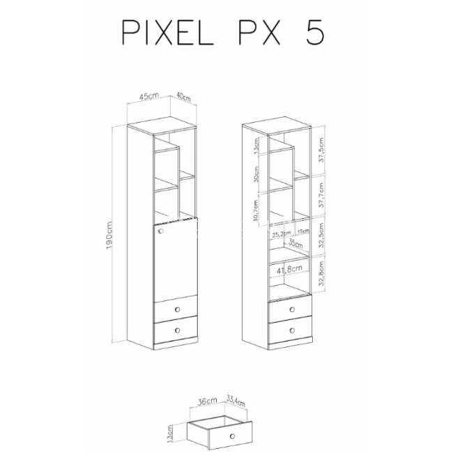 Spintelė PIXEL 5 Spintelė PIXEL 5