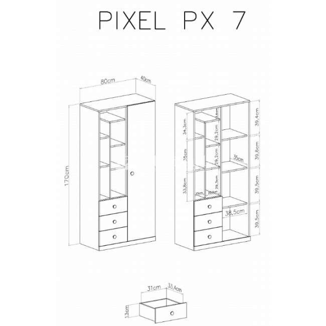 Spintelė PIXEL 7 Spintelė PIXEL 7
