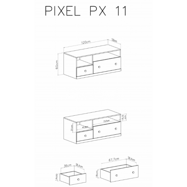 Tv spintelė PIXEL 11 Tv spintelė PIXEL 11