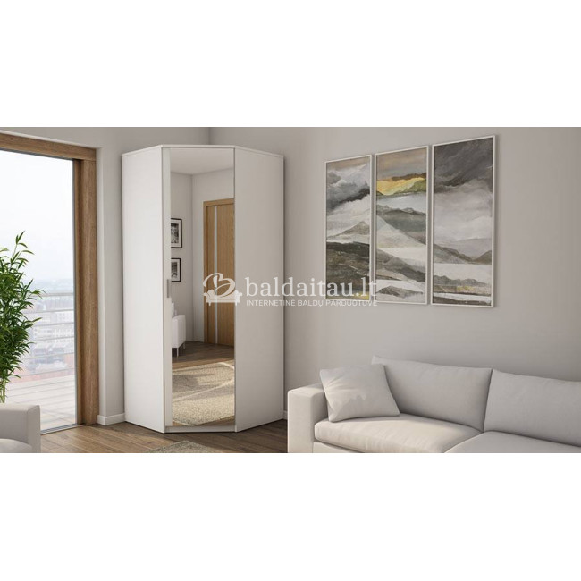 Kampinė spinta 85 200 BM su veidrodžiu Kampinė spinta 85 200 BM su veidrodžiu