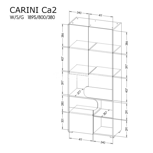 Pastatoma lentyna CARINI CA2 Pastatoma lentyna CARINI CA2