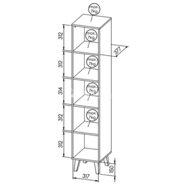 Pastatoma lentyna WERSO W4 Pastatoma lentyna WERSO W4